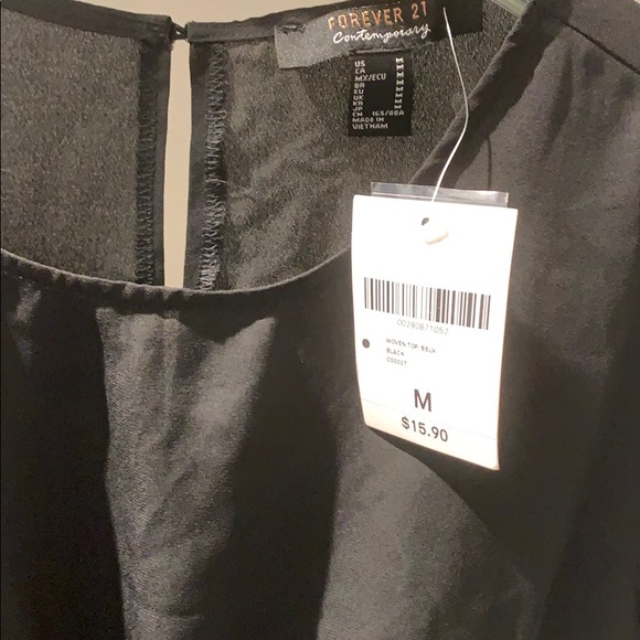 ❌SOLD❌ Forever 22 Black Dressy Top - Picture 2 of 2